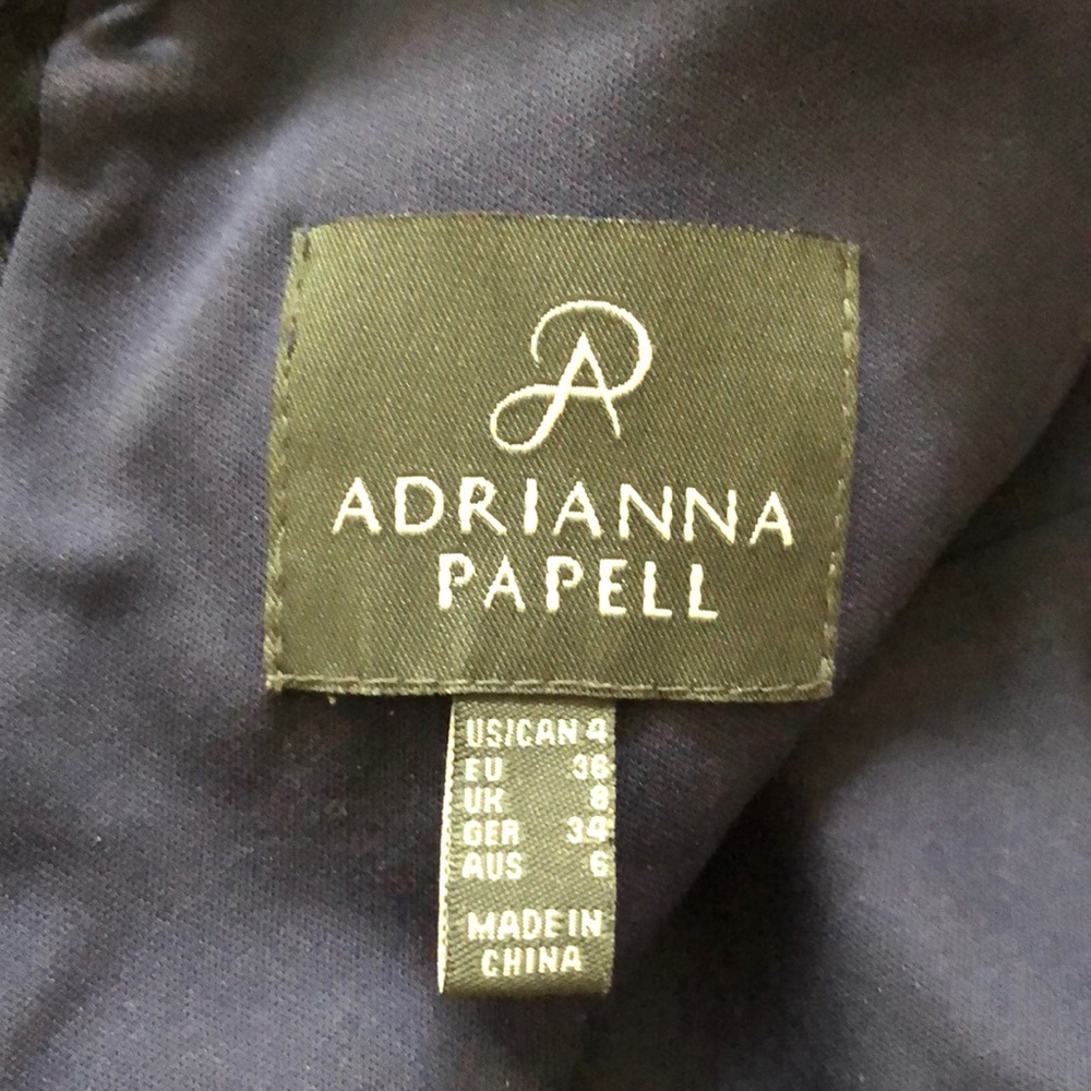 Adrianna Pappel Navy Blue Lace Dinner Dress SZ 4 - Picture 6 of 8